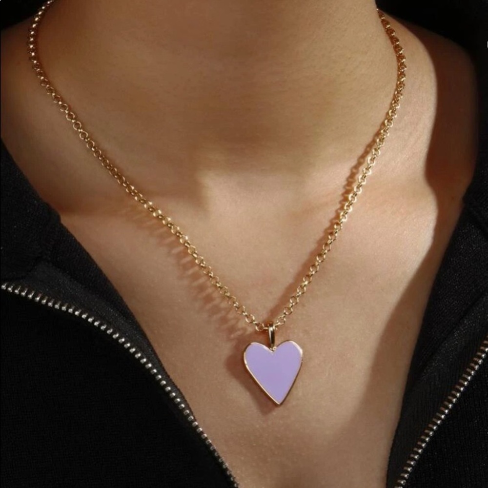 purple heart necklace